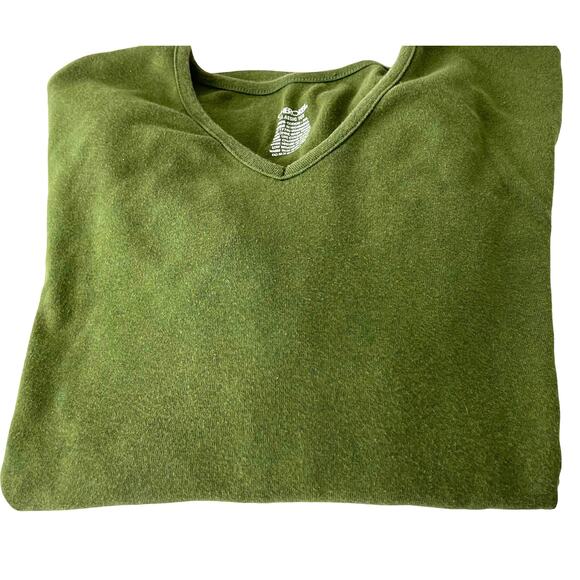 CHEROKEE LONG SLEEVE V-NECK KNIT TOP, WOMENS, XXL, GREEN, FALL-WINTER - Picture 7 of 8